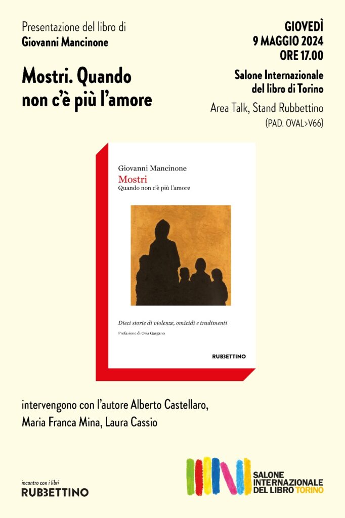 Locandina Incontro al Salone del libro - Torino 9 maggio 2024
