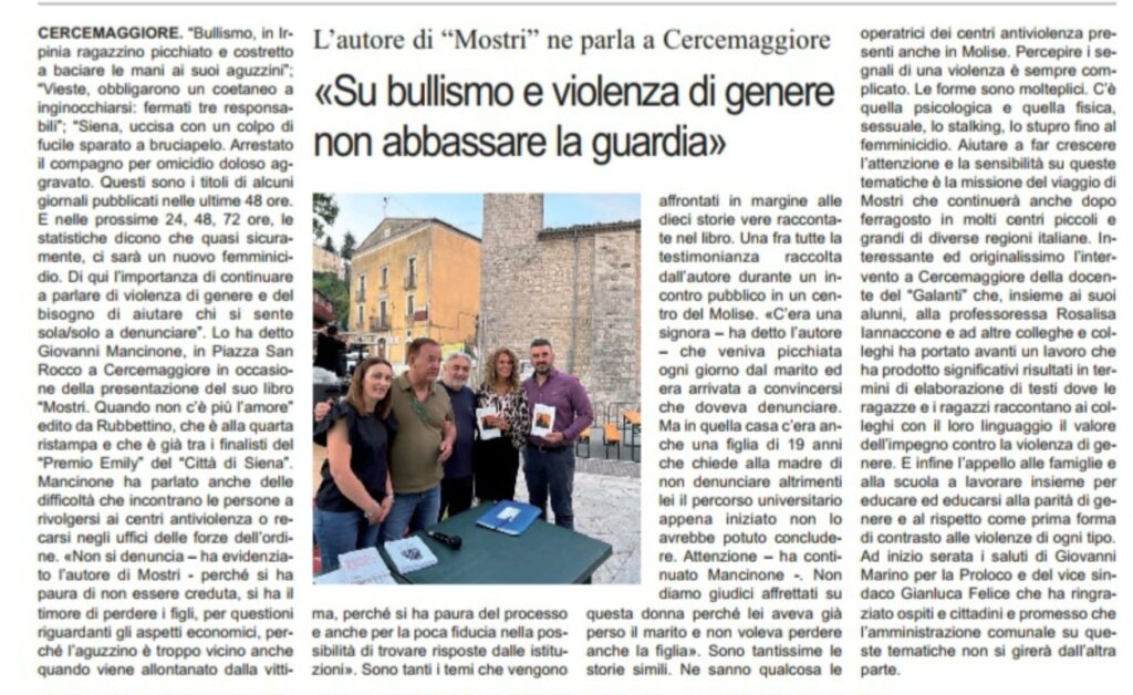 Articolo Primo Piano Molise del 18 agosto 2024