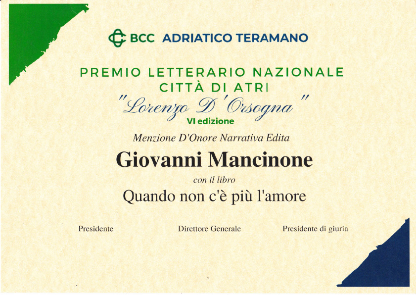Premio Letterario nazionale Città di Atri "Lorenzo D'Orsogna"